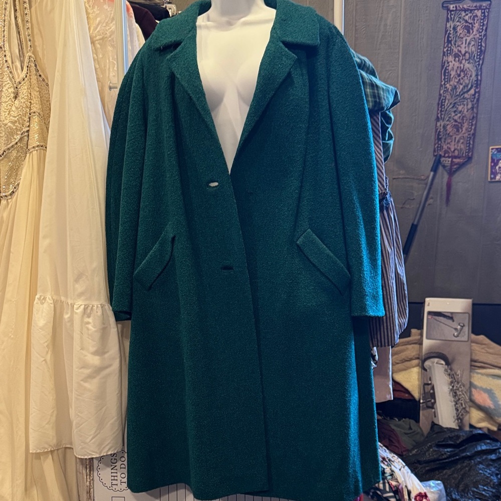 Vintage Youthcraft Teal Pea Coat
